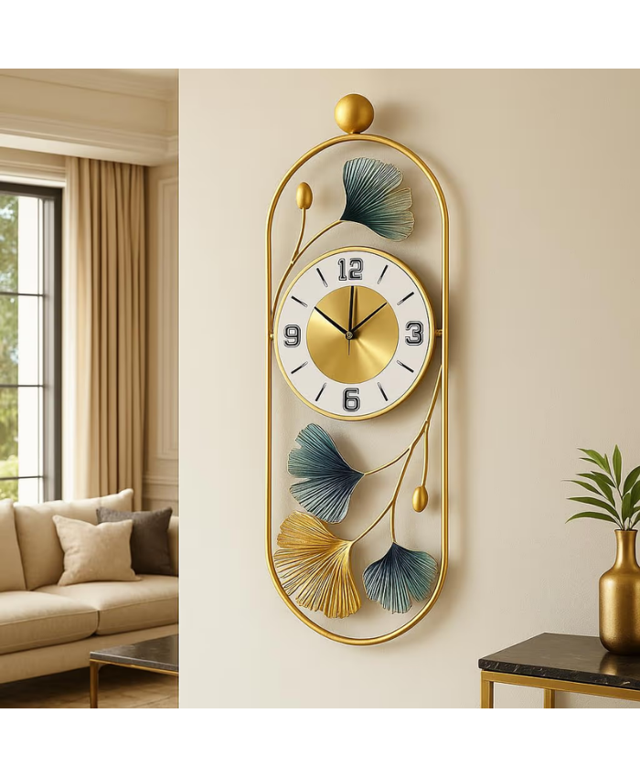 Gold Metal Wall Clock